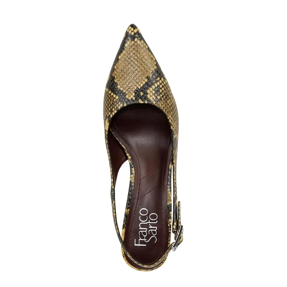 Franco Sarto Snakeskin Kate‎ Slingback Pump Size 6.5